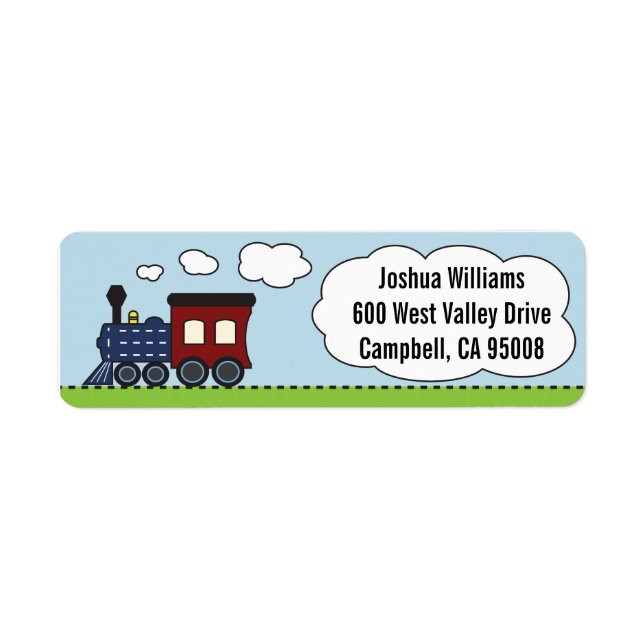Blue/Red Train Address Labels (Front)