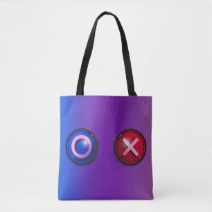 Blue Red Voting Buttons Gradient Tote Bag