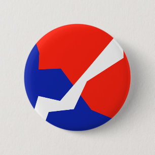 Blue Red White Flag Colours 6 Cm Round Badge