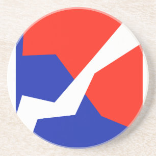 Blue Red White Flag Colours Coaster