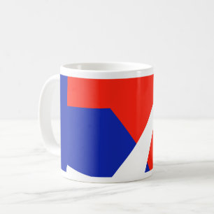 Blue Red White Flag Colours Coffee Mug