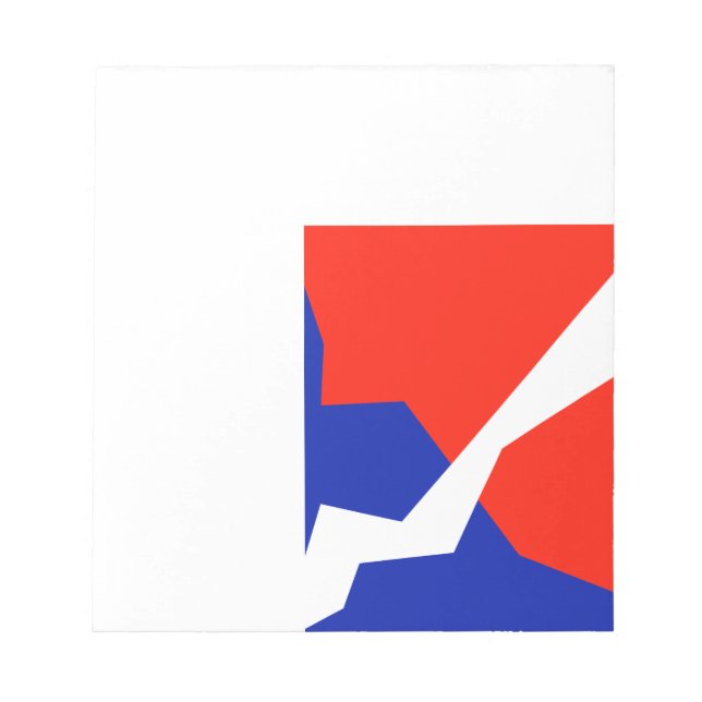Blue Red White Flag Colours Notepad (Front)