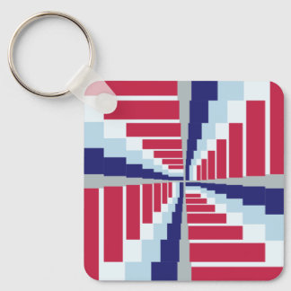 Blue Red White Key Ring