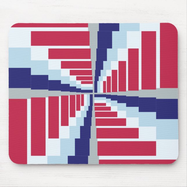 Blue Red White Mouse Pad (Front)