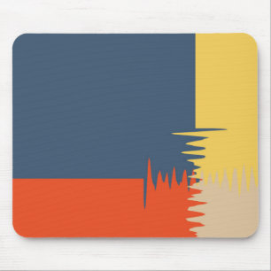 Blue Red Yellow Cream Mouse Pad
