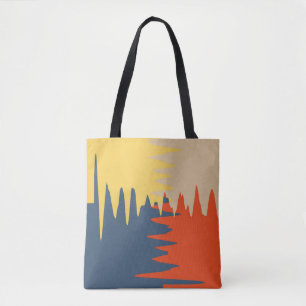 Blue Red Yellow Cream Tote Bag