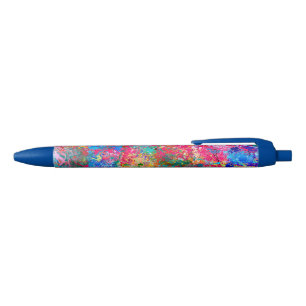 Blue Red Yellow Green Pink Teal Splash Abstraction Ink Pen