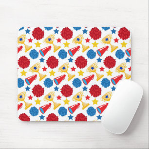 Blue Red Yellow Stars Cheerleader Pom Poms Mouse Pad