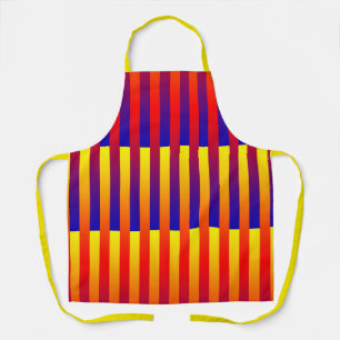 Blue Red Yellow Stripes Apron