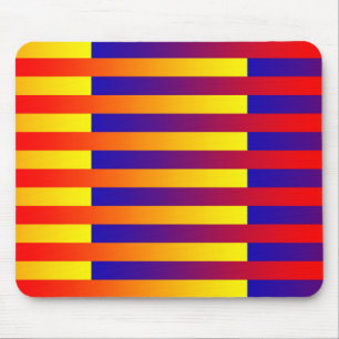 Blue Red Yellow Stripes Mouse Pad