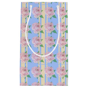 Blue Regency Roses Small Gift Bag