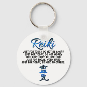 Blue Reiki Principles Keyring