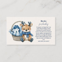Blue Reindeer Basket Baby Shower Books for Baby