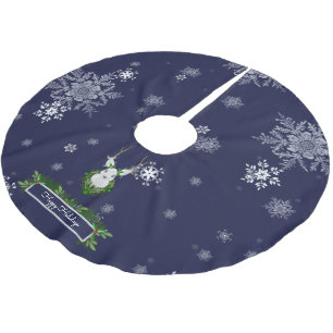 Blue Reindeer Tree Skirt