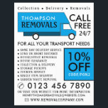 Blue Removal Van, Removal Company Advertising Flyer<br><div class="desc">Blue Removal Van,  Removal Company Advertising Flyer by The Business Card Store.</div>