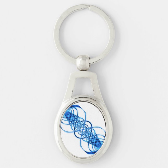 Blue Resonance Wave keychain (Front)