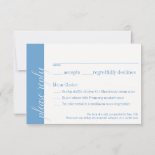 Blue Response Card, Caroline Wedding Invitation