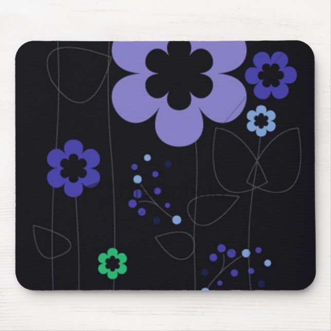 blue retro mouse pad (Front)