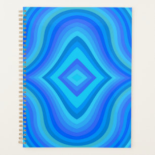 Blue Retro Pattern Planner