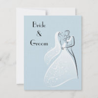 Blue Retro Wedding Dancers