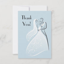 Blue Retro Wedding Dancers Thank You