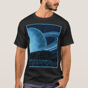 Blue Retrowave Design Men's T-Shirt