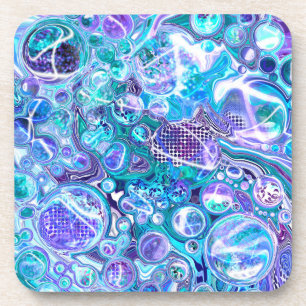 Blue Rhapsody   Abstract Art Coaster