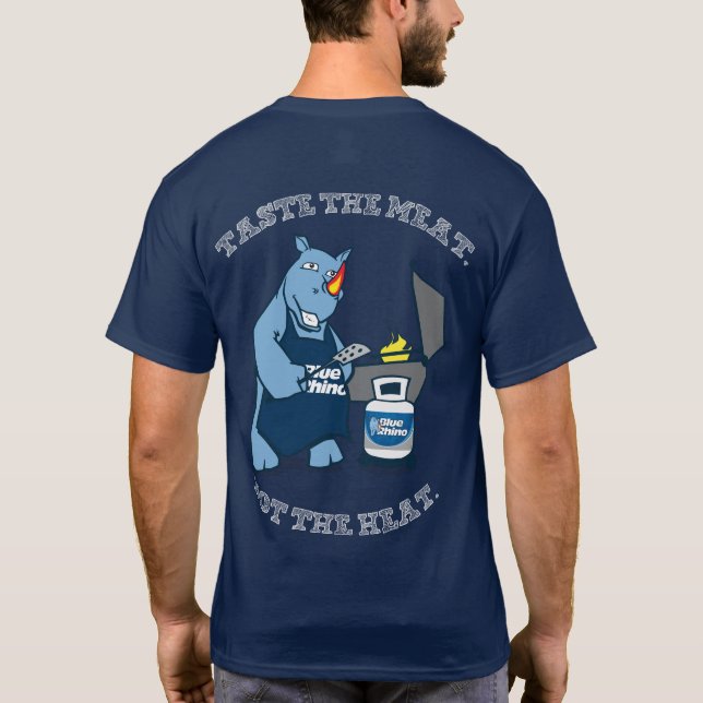 Blue Rhino "Taste the Meat" Men's T-Shirt (Back)