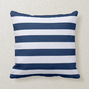 Blue Ribbed Stripes Cushion