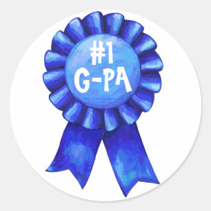 Blue Ribbon #1 Grandpa Stickers
