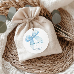 Blue Ribbon Baby Boy Thank You Favour Tags