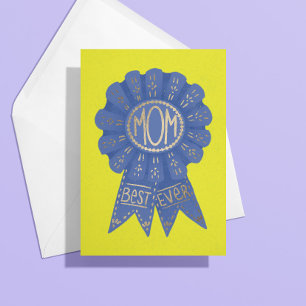 Blue Ribbon Best Ever Mum Mothers Day Card