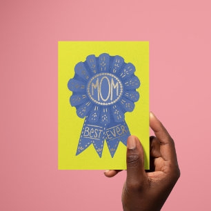 Blue Ribbon Best Ever Mum Mothers Day Card