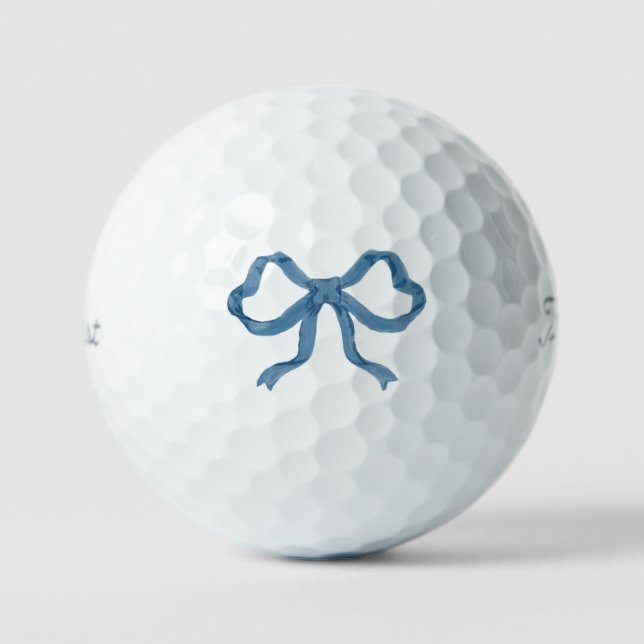 Blue Ribbon Bow  Golf Balls (Front)