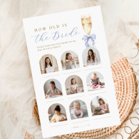 Blue Ribbon Champagne "How Old Is The Bride" Game