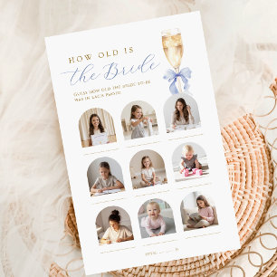 Blue Ribbon Champagne "How Old Is The Bride" Game
