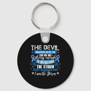 Blue Ribbon _ Colonscopy Colourectal Colon Cancer  Key Ring