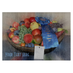 Blue Ribbon Country Fair Fruit Display Cutting Board