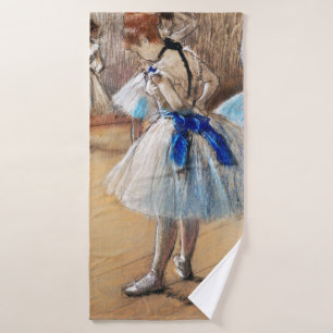 Blue Ribbon Dancer, Edgar Degas Bath Towel