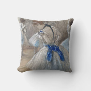 Blue Ribbon Dancer Edgar Degas Cushion