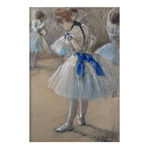 Blue Ribbon Dancer  Edgar Degas Poster