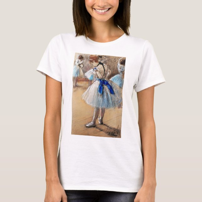Blue Ribbon Dancer, Edgar Degas T-Shirt (Front)