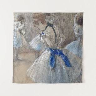 Blue Ribbon Dancer Edgar Degas Tapestry