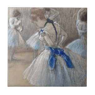 Blue Ribbon Dancer  Edgar Degas Tile