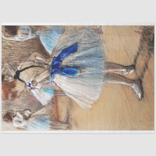 Blue Ribbon Dancer, Edgar Degas Tissue Paper (Front)