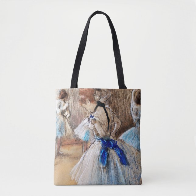 Blue Ribbon Dancer, Edgar Degas Tote Bag (Front)