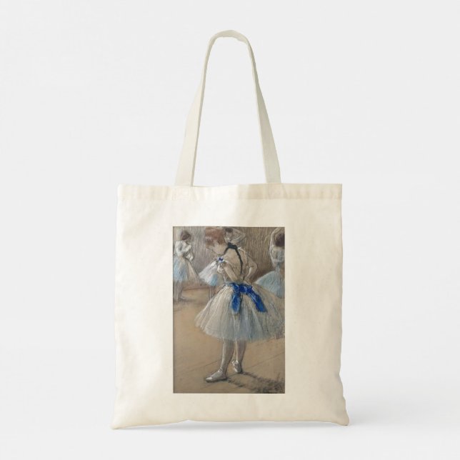 Blue Ribbon Dancer  Edgar Degas Tote Bag (Back)