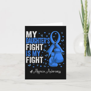 Blue Ribbon Daughter Alopecia Awareness  Card