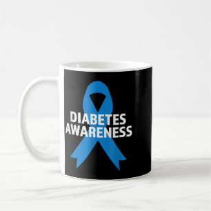 Blue Ribbon Diabetes Awareness Design Coffee Mug