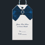Blue Ribbon & Diamonds Bridal Shower Elegant Favou Gift Tags<br><div class="desc">Blue Ribbon & Diamonds Bridal Shower Elegant Favour Gift Tag. Customise however you want.Matching items available.

***CHOOSE ANY COLOR FOR THE BACKGROUND COLOR FROM THE COLOR PICKER. ***</div>